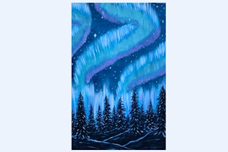 Paint Nite: Northern Lights Winter Nights